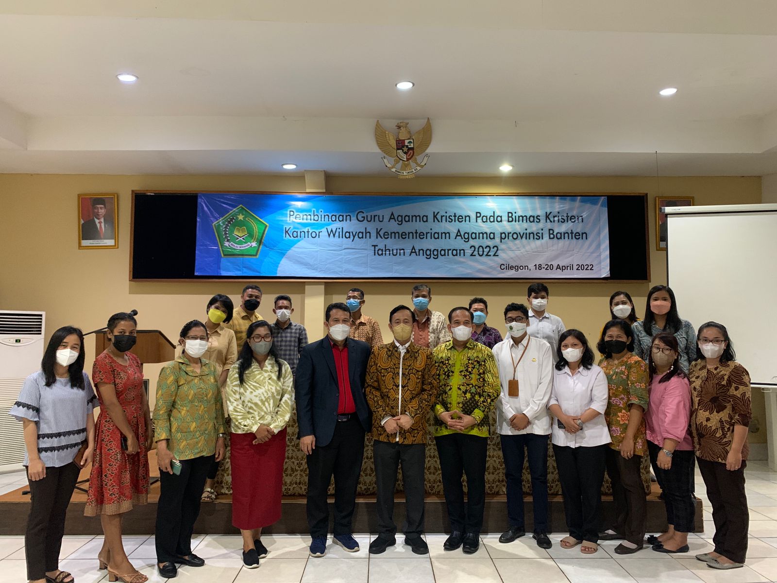 Pembukaan Kegiatan Pembinaan Guru PAK Pada Bimas Kristen Kantor Wilayah Kementerian Agama Provinsi Banten Tahun Anggaran 2022